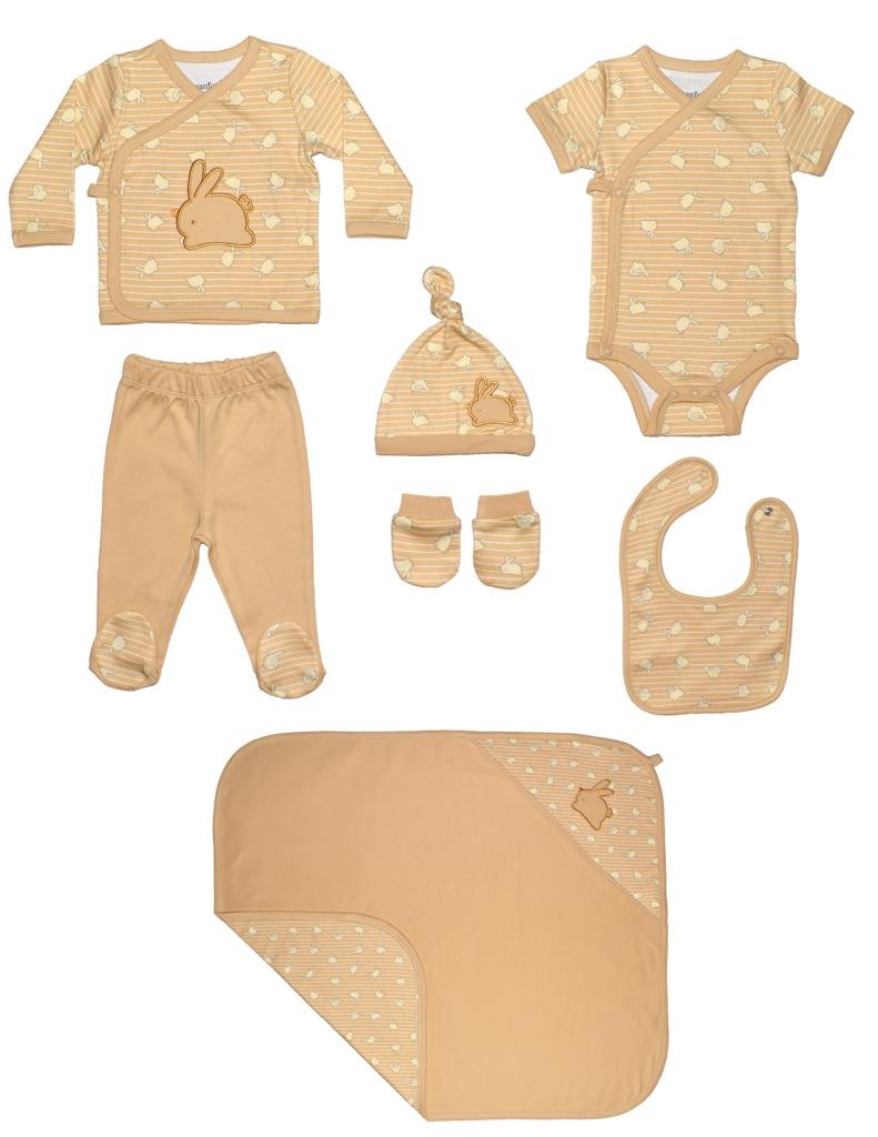 Set Regalo Neonato Bunny Ecru 7 pezzi Organickid